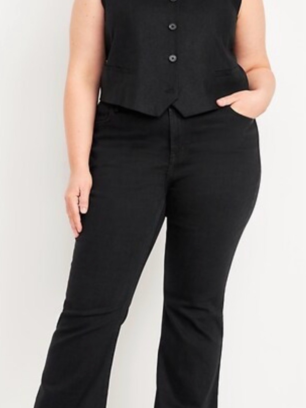 Old Navy High-Rise Black Flare Jeans